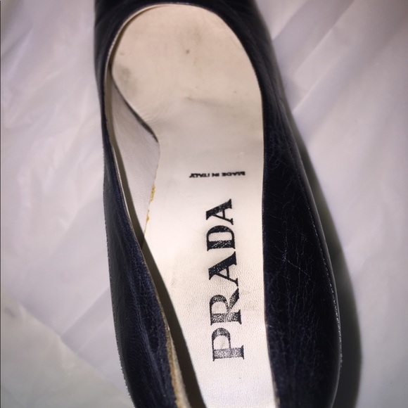 Prada Leather Round Toe Pumps - Picture 8 of 9
